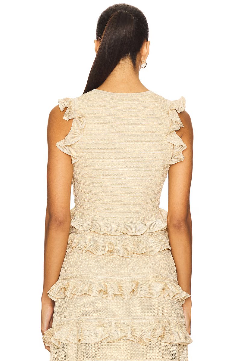 revolve Lace Frill Halter Top - 3