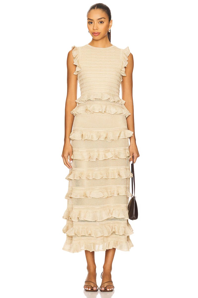 revolve Lace Frill Halter Top - 4