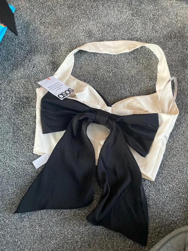 ASOS Asos luxe waistcoat with black bow size 6 - 2