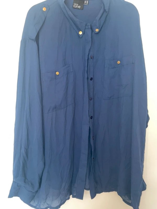 ASOS ASOS curve blouse. Navy chiffon. - 2