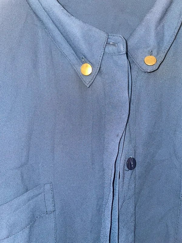 ASOS ASOS curve blouse. Navy chiffon. - 3