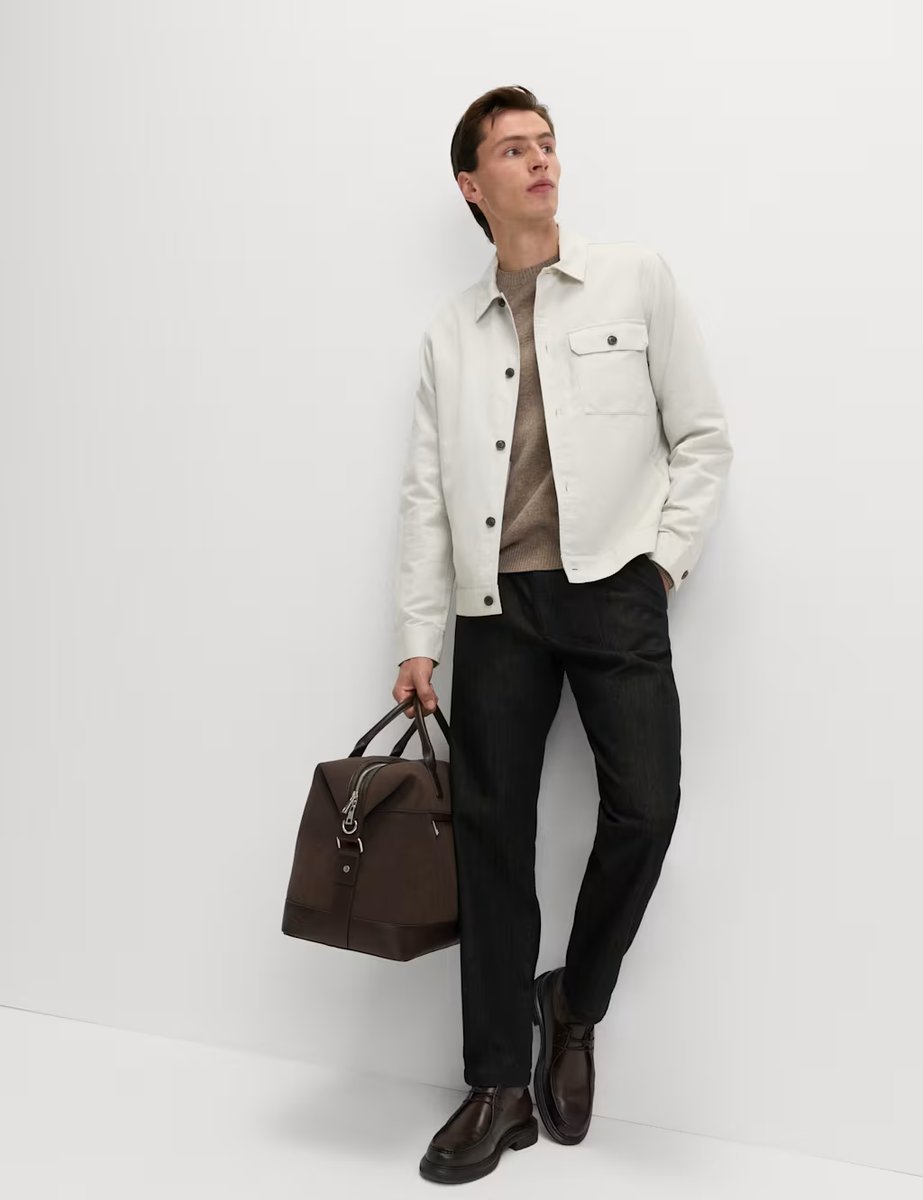 Marks & Spencer M&S Cotton Linen Blend Overshirt Light Beige - 2