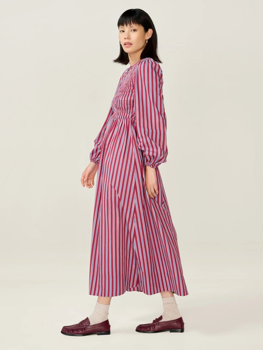 OMNES Saint Dress in Blue Stripe - 2