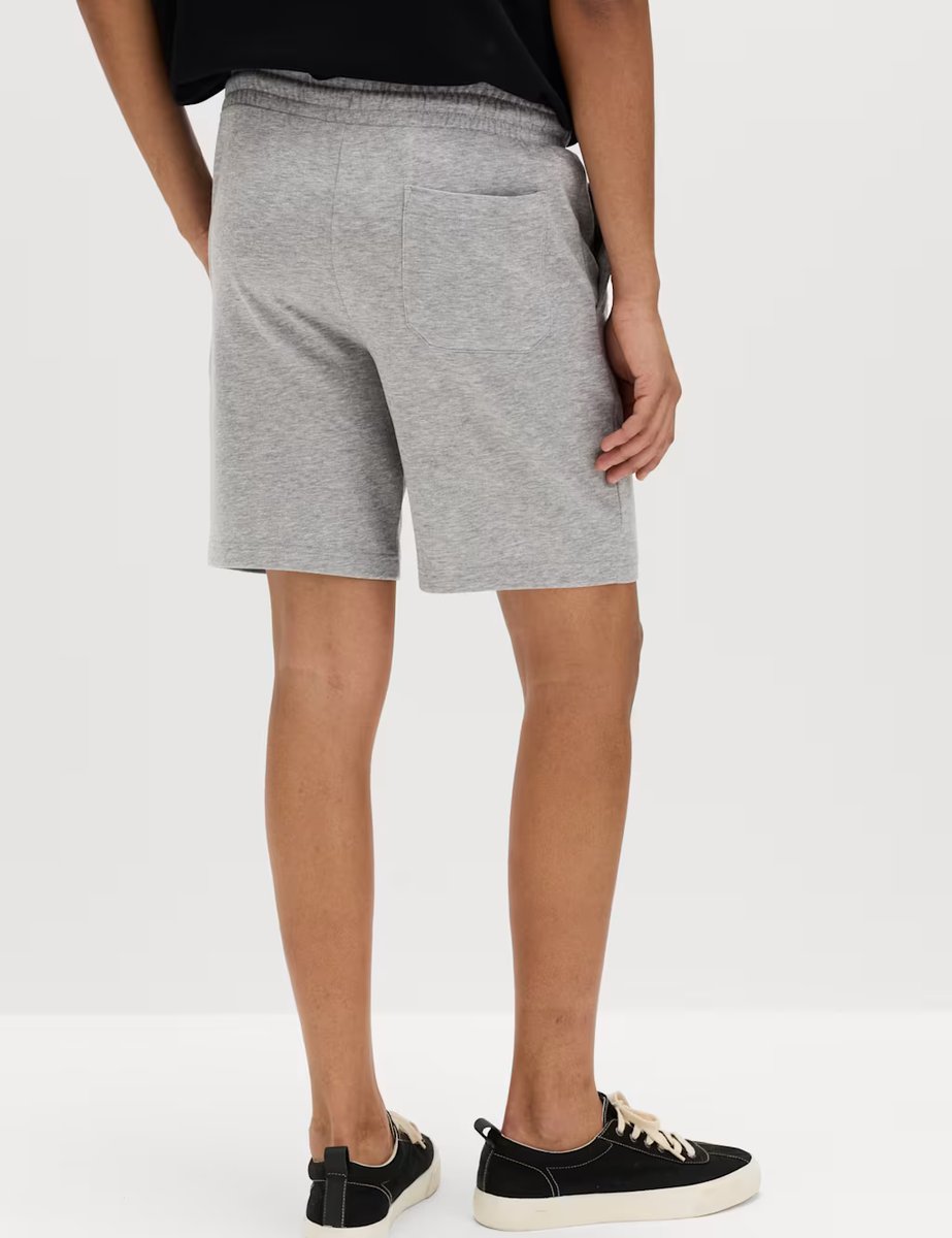 Marks & Spencer M&S Elasticated Waist Cotton Rich Shorts Grey Marl - 3