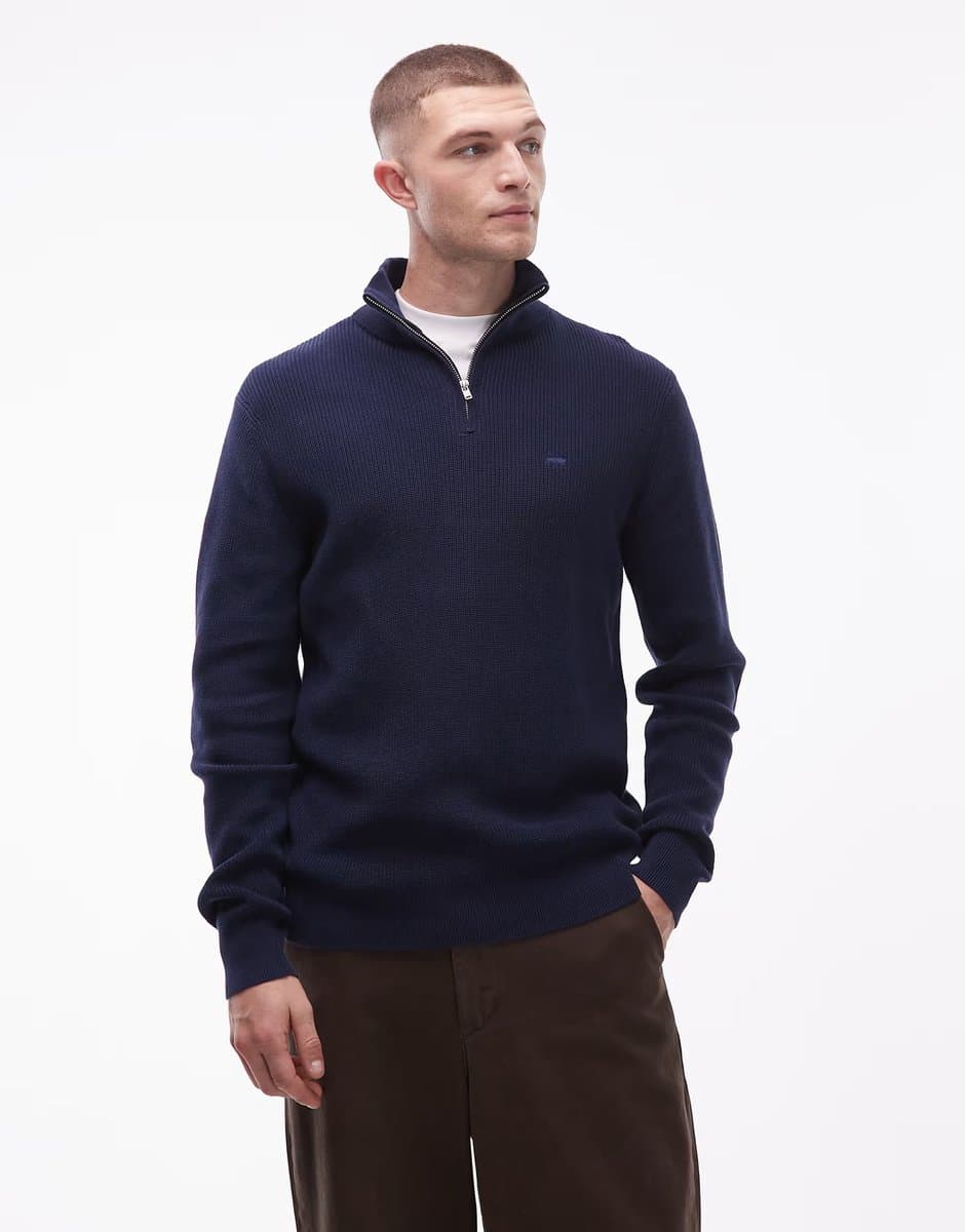 ASOS Levi's 1/4 zip jumper in navy