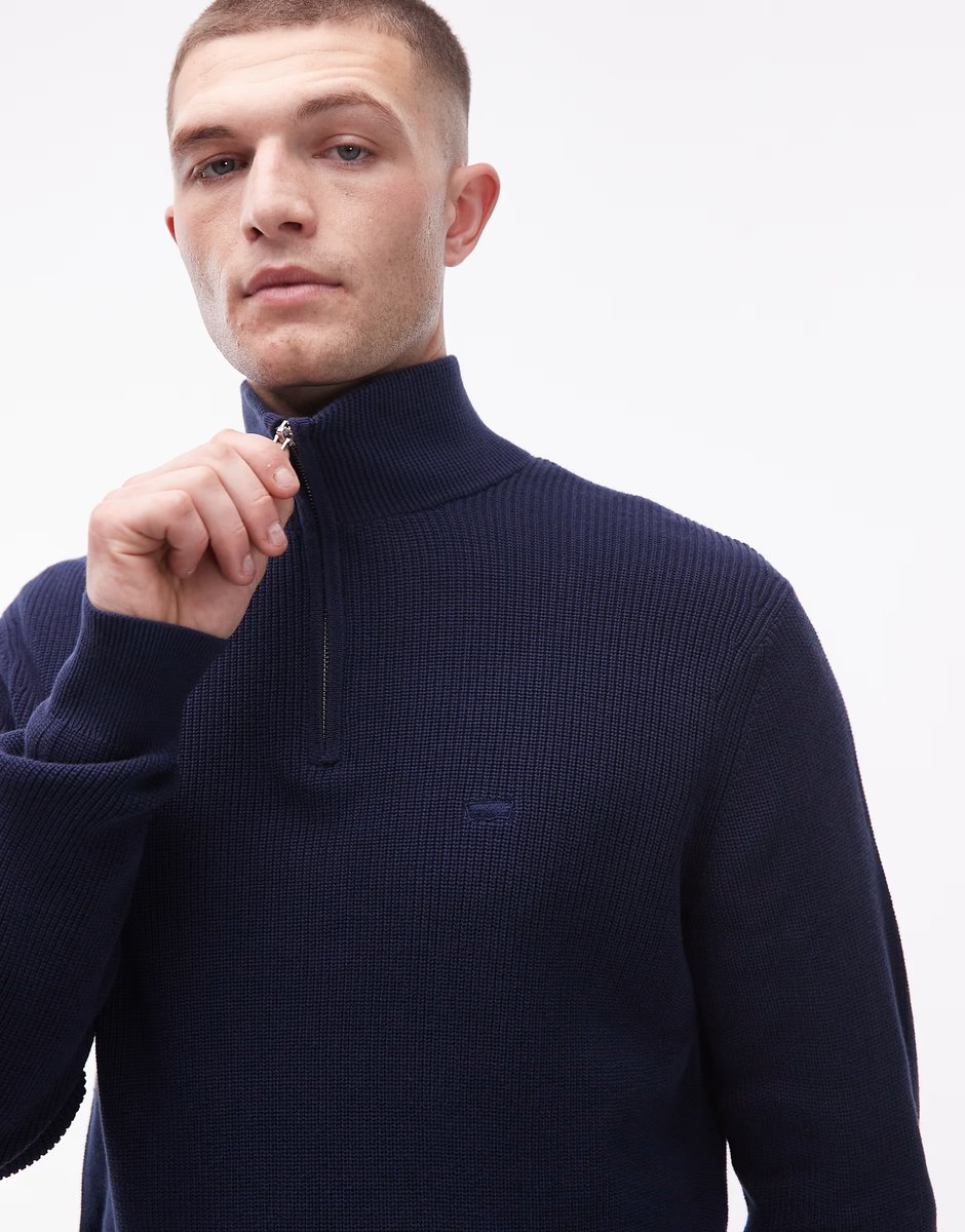 ASOS Levi's 1/4 zip jumper in navy - 4