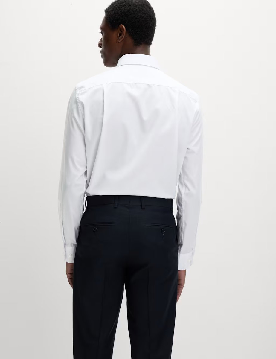 Marks & Spencer M&S 5 Pack Regular Fit Easy Iron Long Sleeve Shirts White Mix - 4