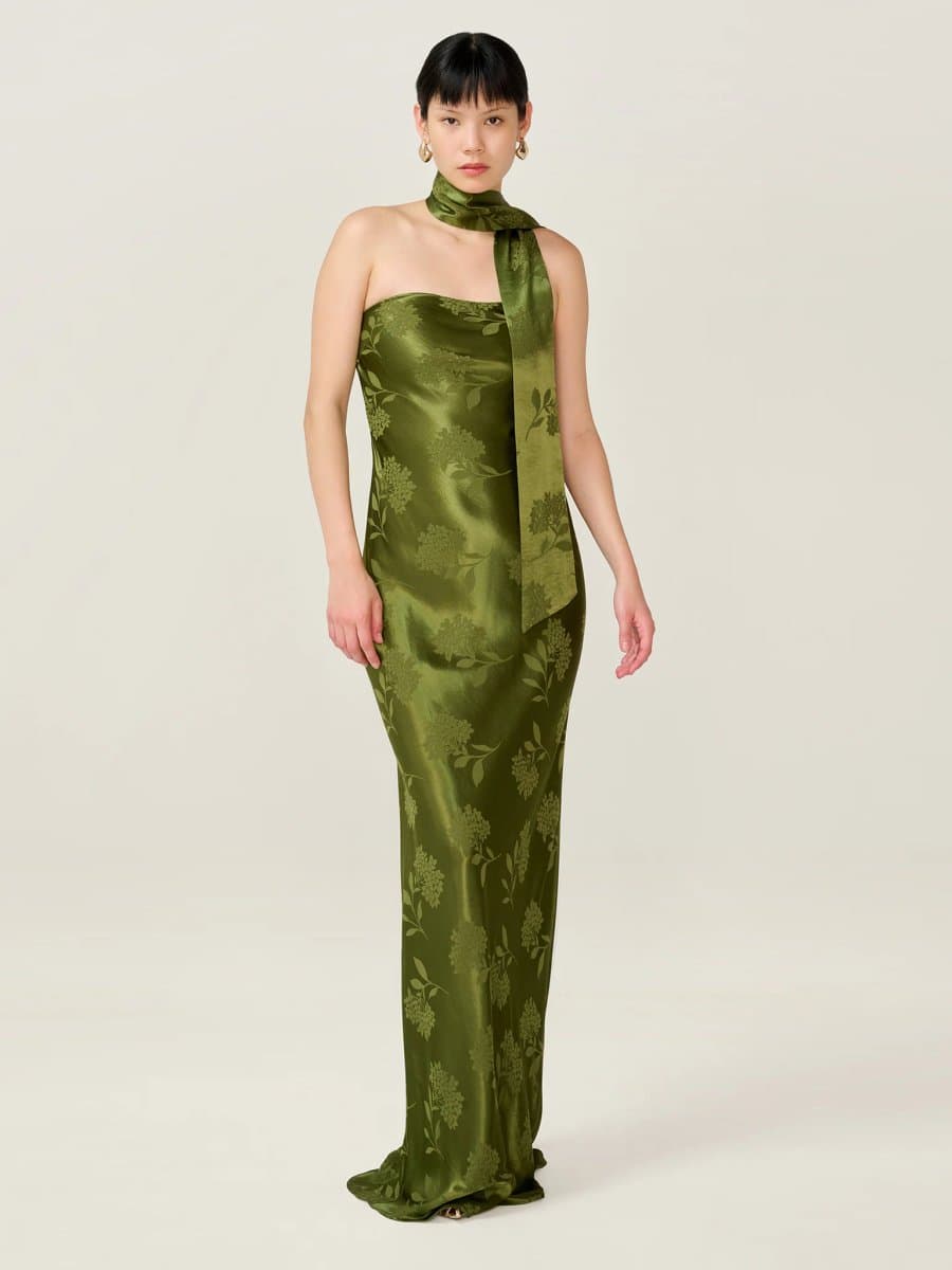 OMNES Myla Dress in Pear Green