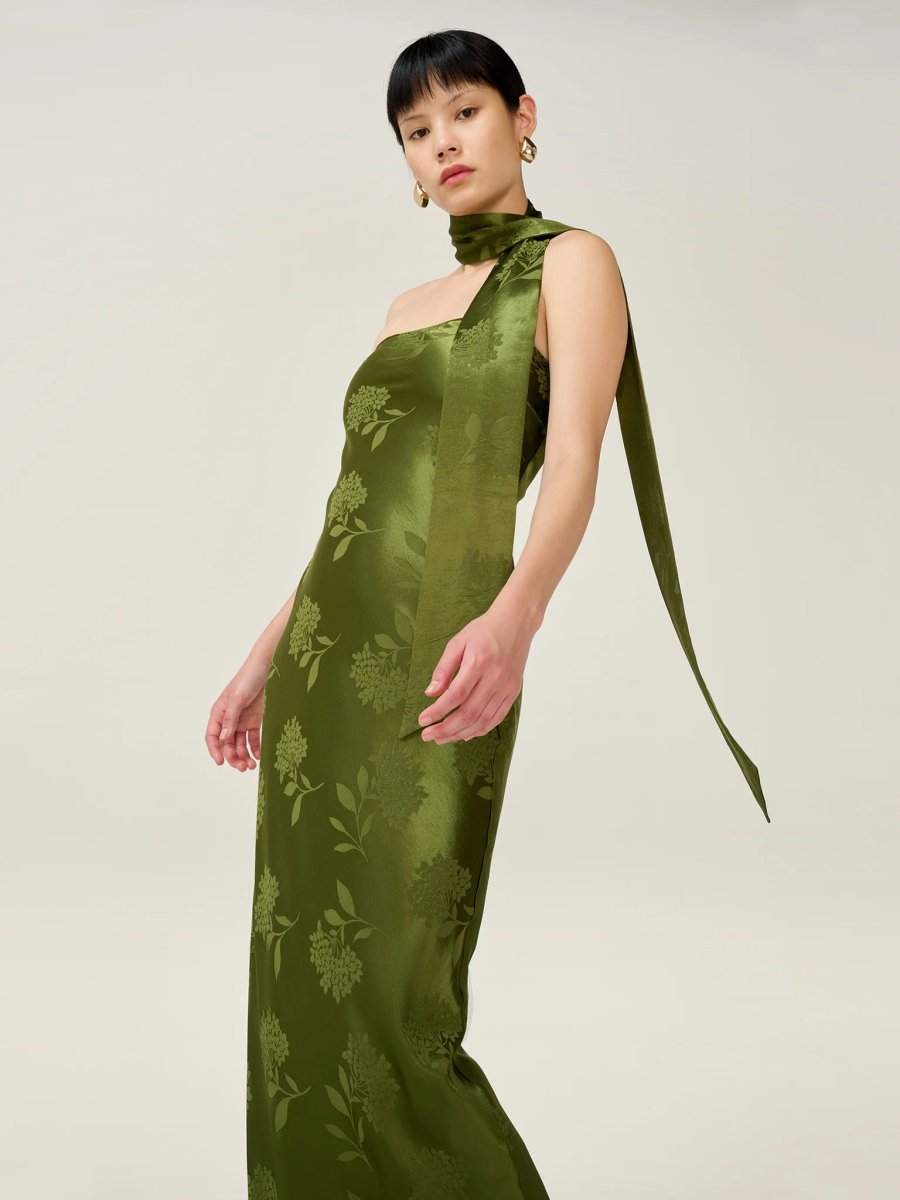OMNES Myla Dress in Pear Green - 3