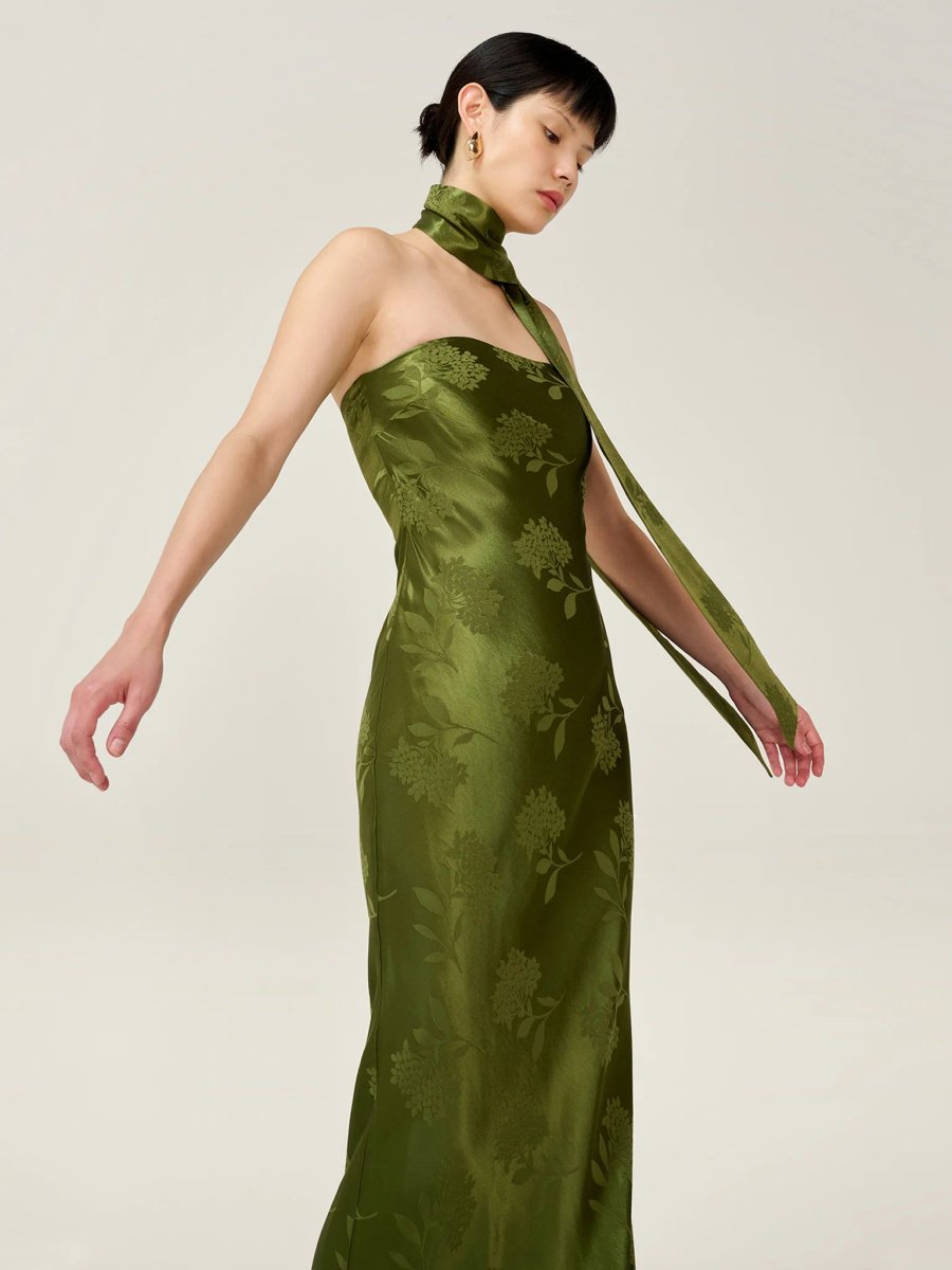 OMNES Myla Dress in Pear Green - 4