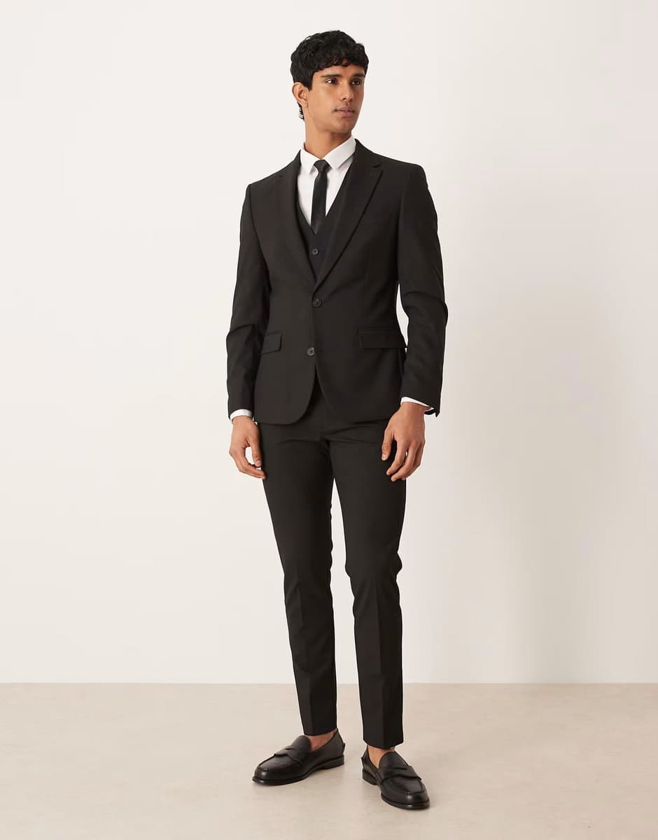 ASOS ASOS DESIGN skinny suit trousers in black