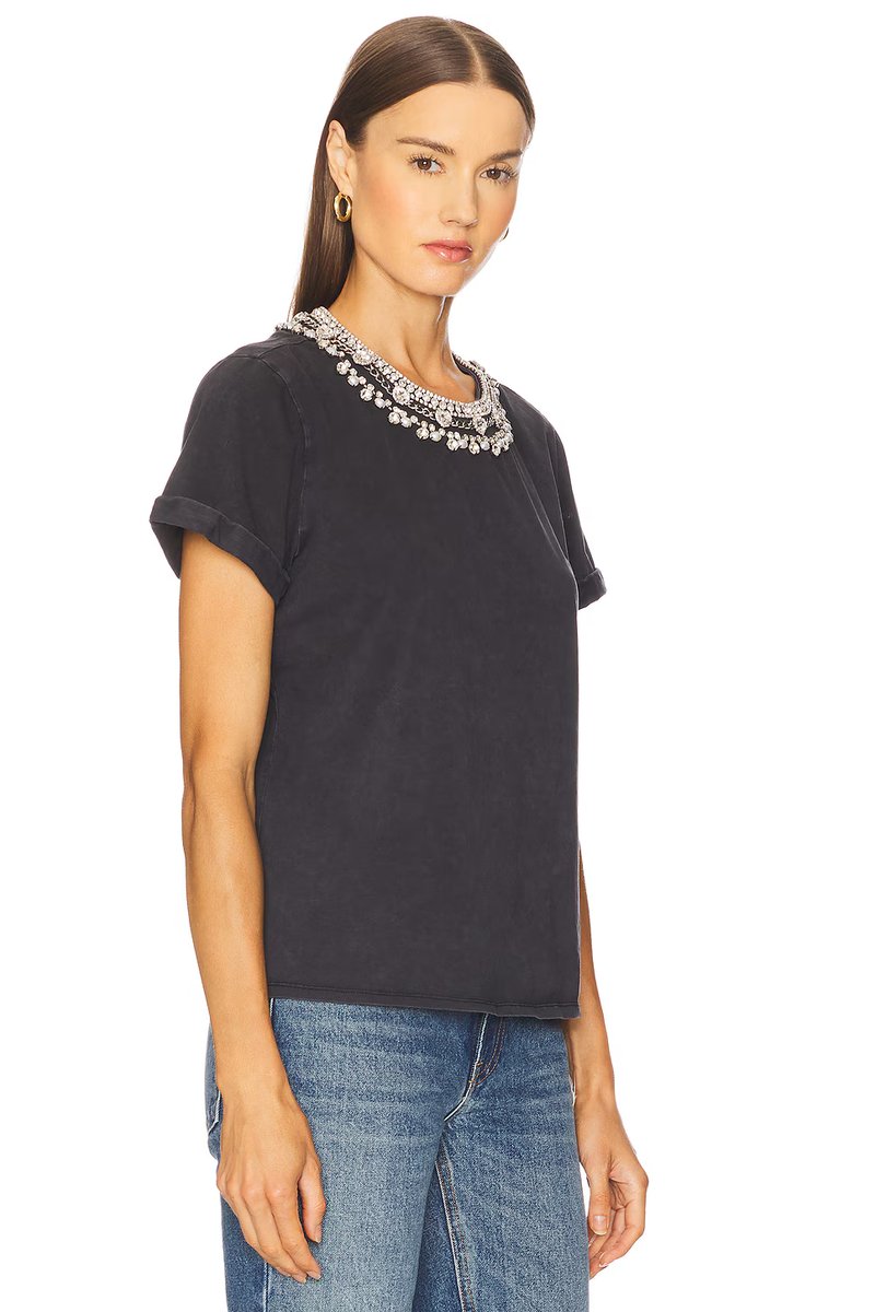 revolve Necklace Washed Shrunken Tee - 2