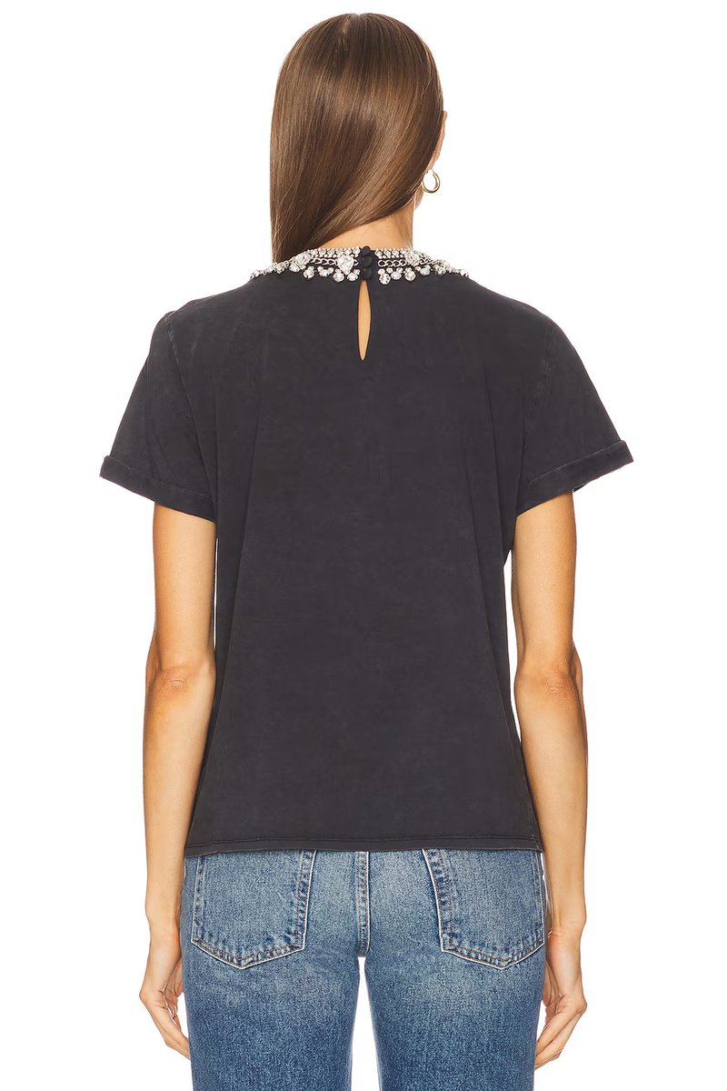 revolve Necklace Washed Shrunken Tee - 3
