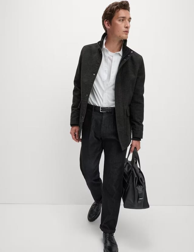 Marks & Spencer M&S Italian Moleskin Jacket Dark Grey - 2