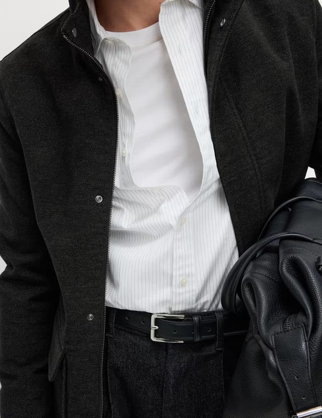 Marks & Spencer M&S Italian Moleskin Jacket Dark Grey - 3