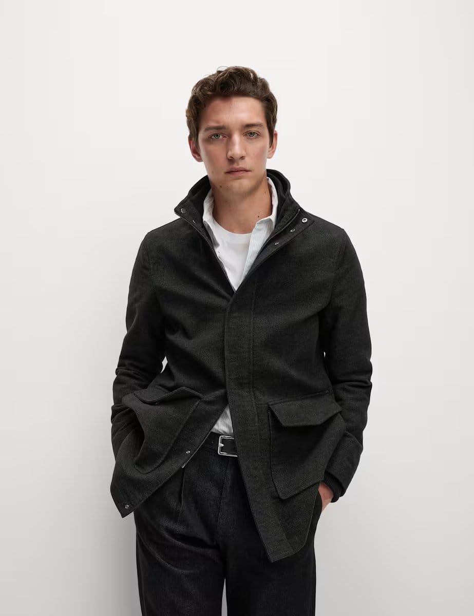 Marks & Spencer M&S Italian Moleskin Jacket Dark Grey - 4