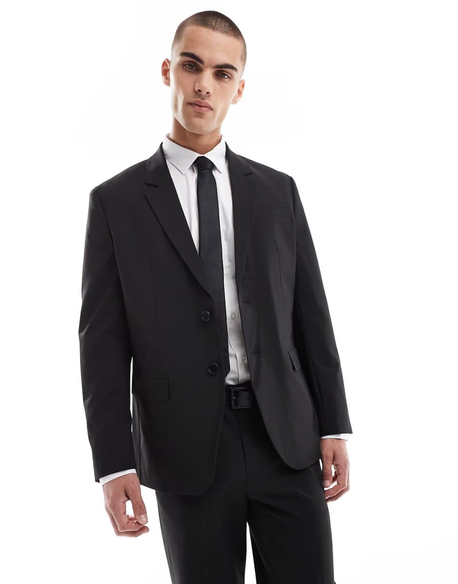 ASOS Jack & Jones Black Regular Fit Suit Jacket