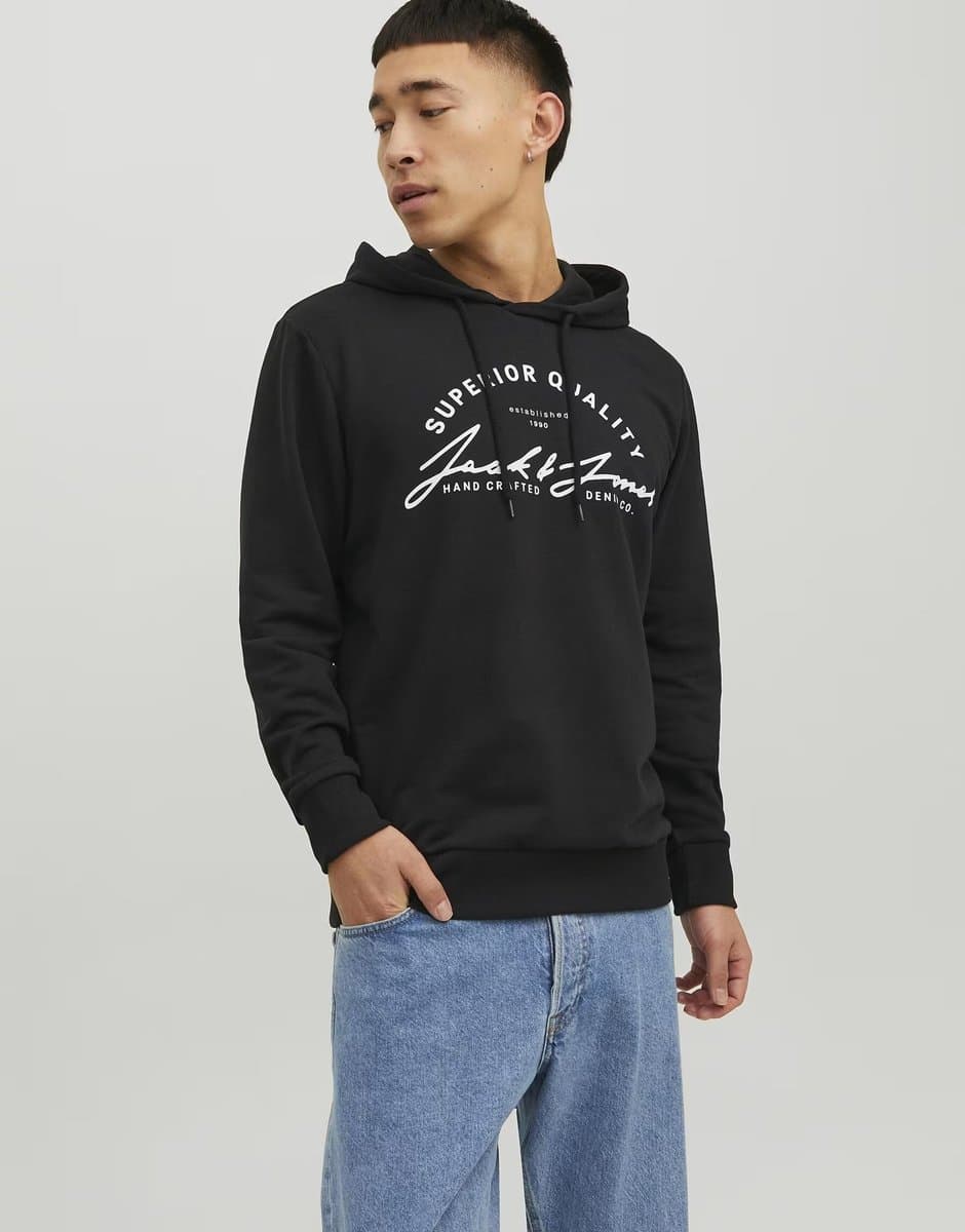 ASOS Jack & Jones Hoodie in black