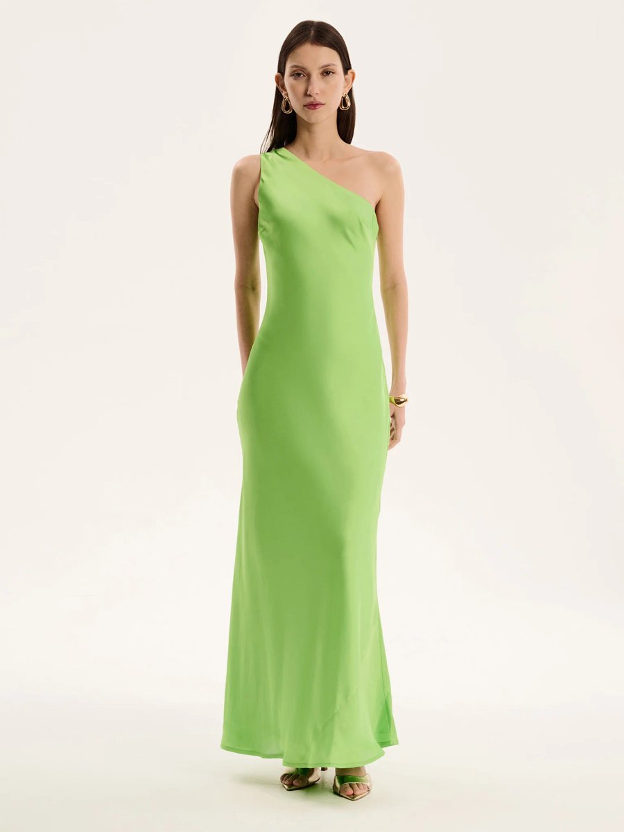 OMNES Uma Dress in Lime Green - 1