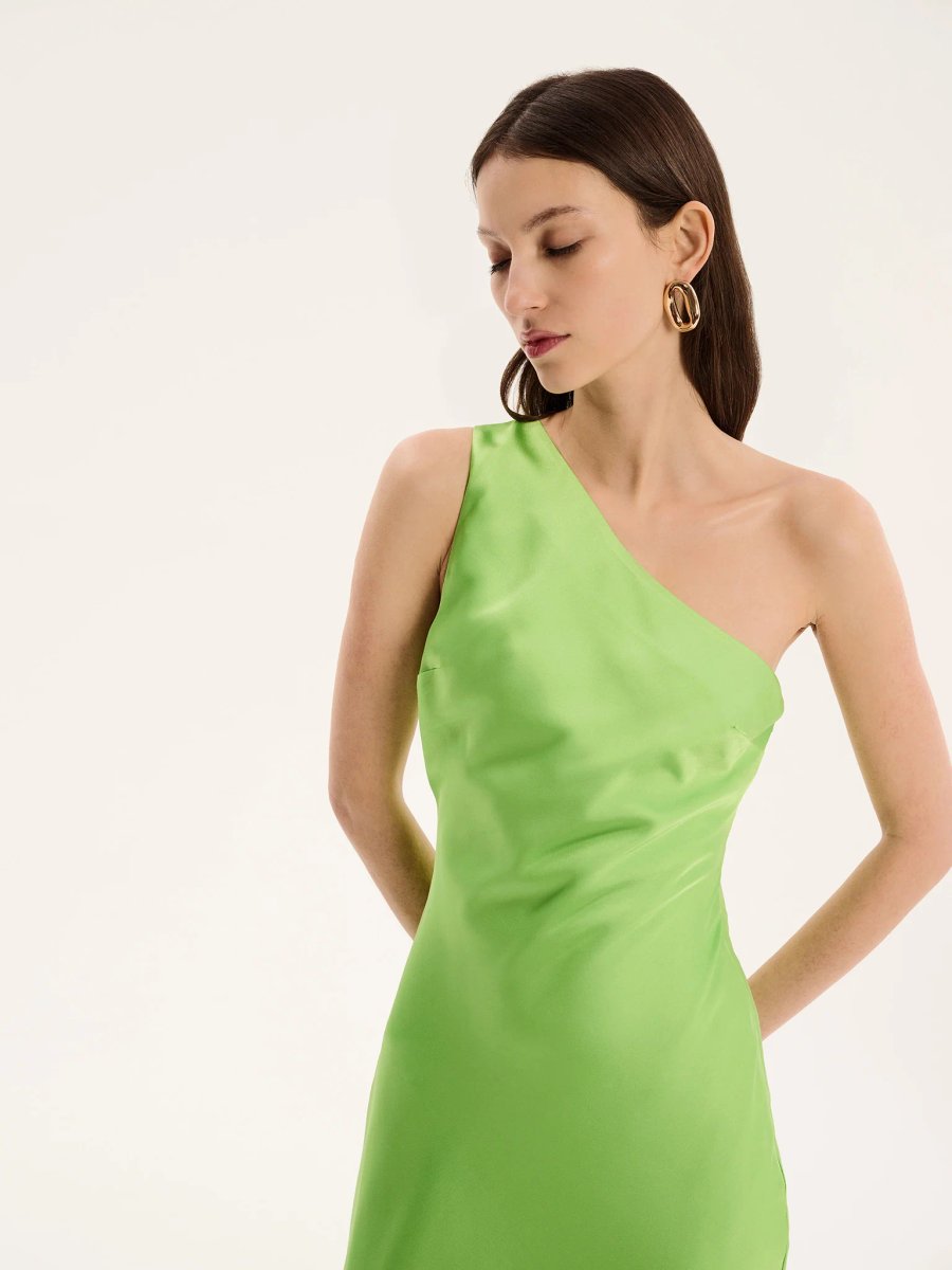 OMNES Uma Dress in Lime Green - 4