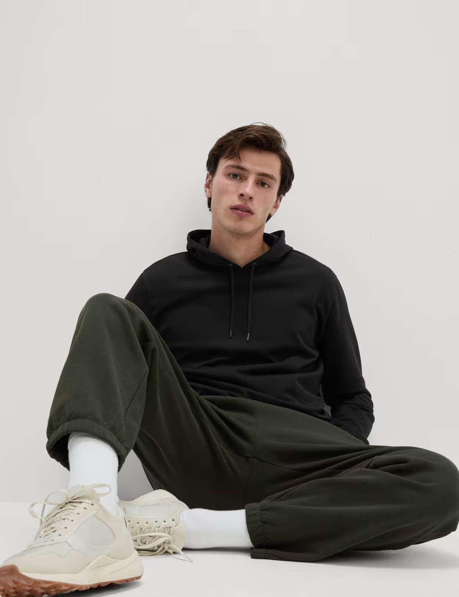 Marks & Spencer M&S Comfortable Lightweight Hoodie in Black