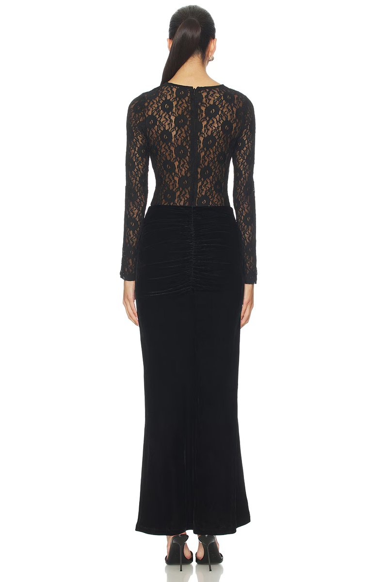 revolve Helenie Velour Lace Maxi Dress - 3