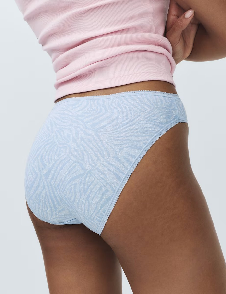 Marks & Spencer M&S 5pk Cotton Lycra™ High Leg Knickers Dark Blue - 2