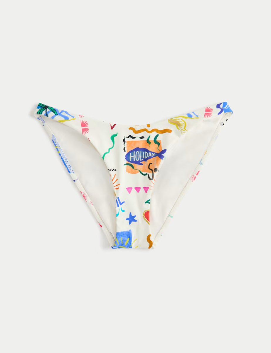 Marks & Spencer M&S Printed High Leg Bikini Bottoms Multi - 2