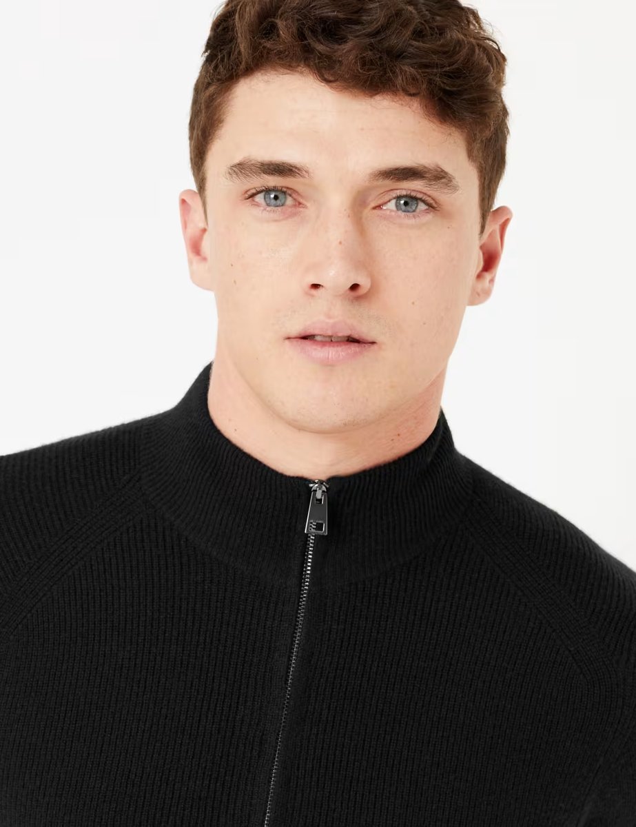 Marks & Spencer M&S Pure Cashmere Zip Up Cardigan Black - 2