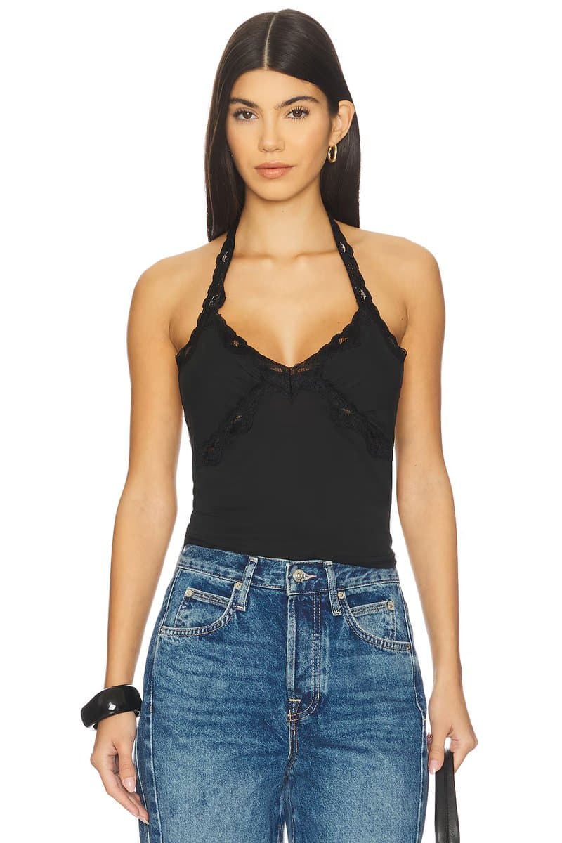 revolve Revolve Free People Halter Cami Top in Black