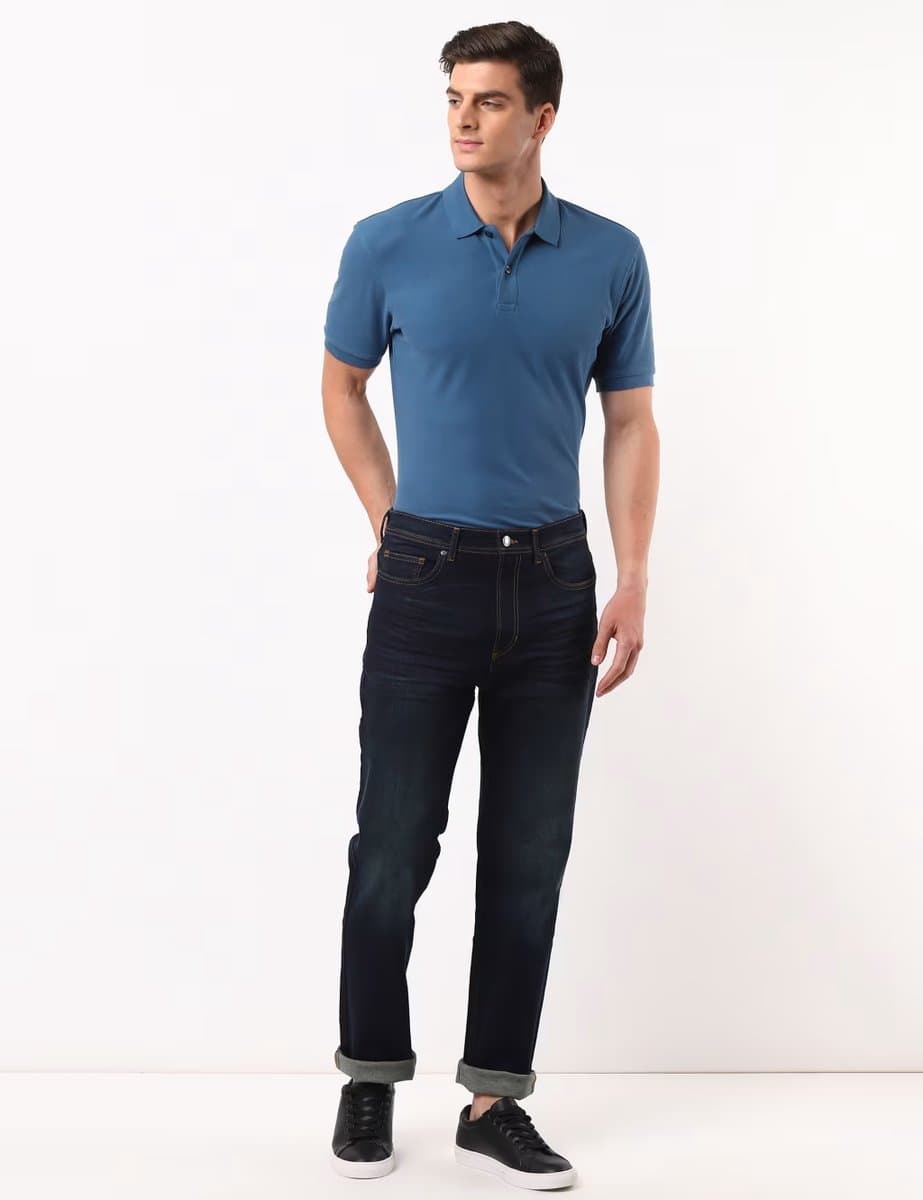 Marks & Spencer M&S Regular Fit Denim Dark Blue