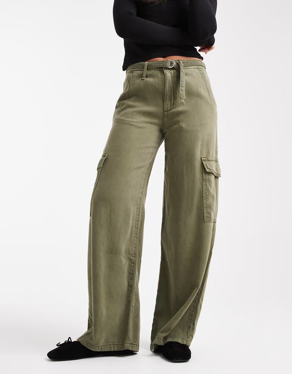 ASOS Levi's Baggy Dad Cargo Trousers in Drapey Ivy Green