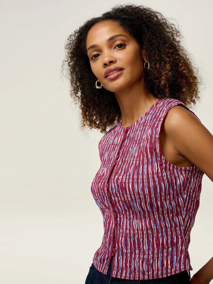 OMNES Alana Top in Stripe - 2