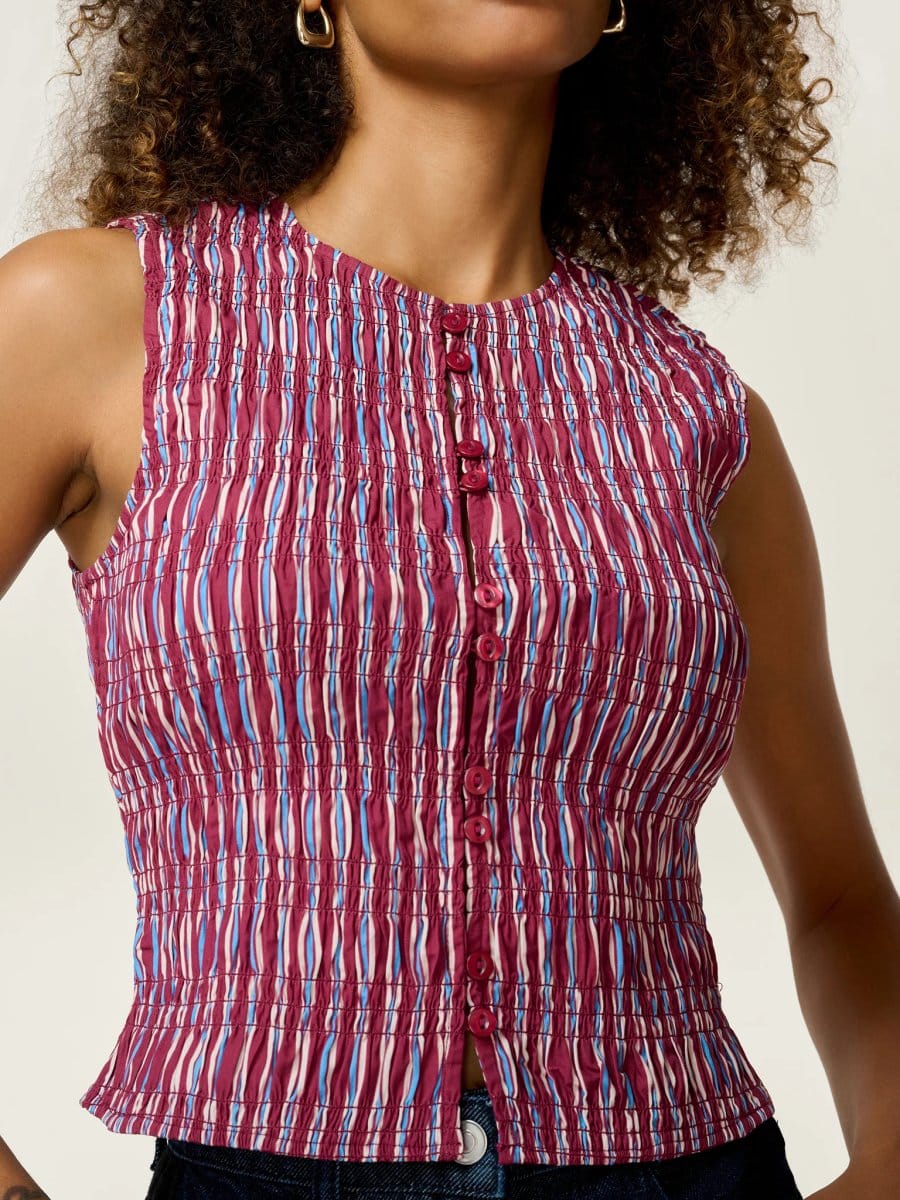OMNES Alana Top in Stripe - 4