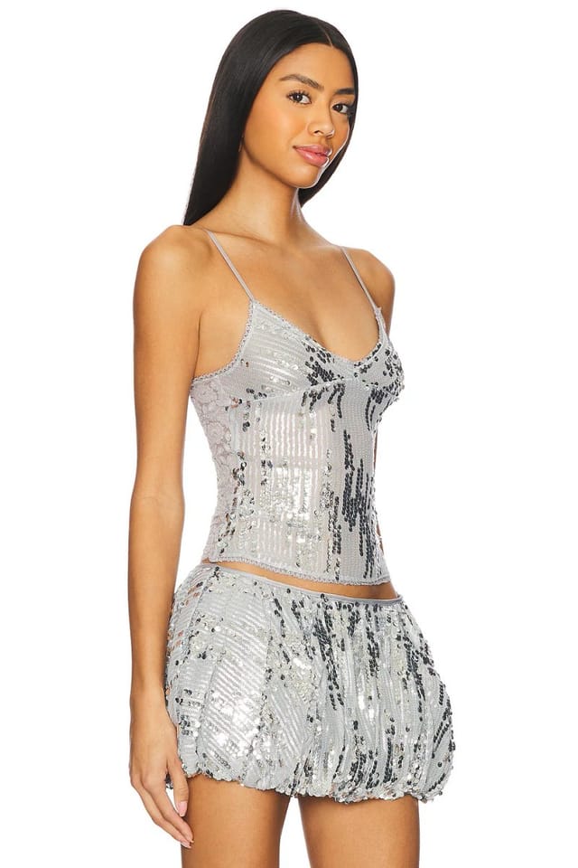 revolve Sequin Lace Cami Top - 2