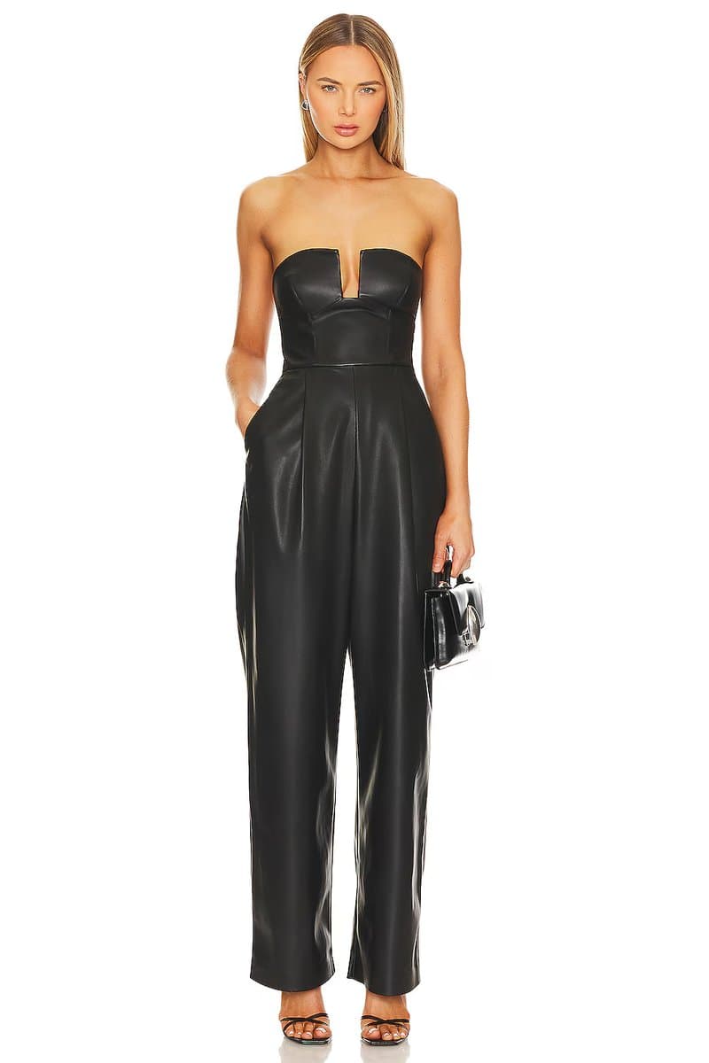 revolve Faux Leather Jumpsuit