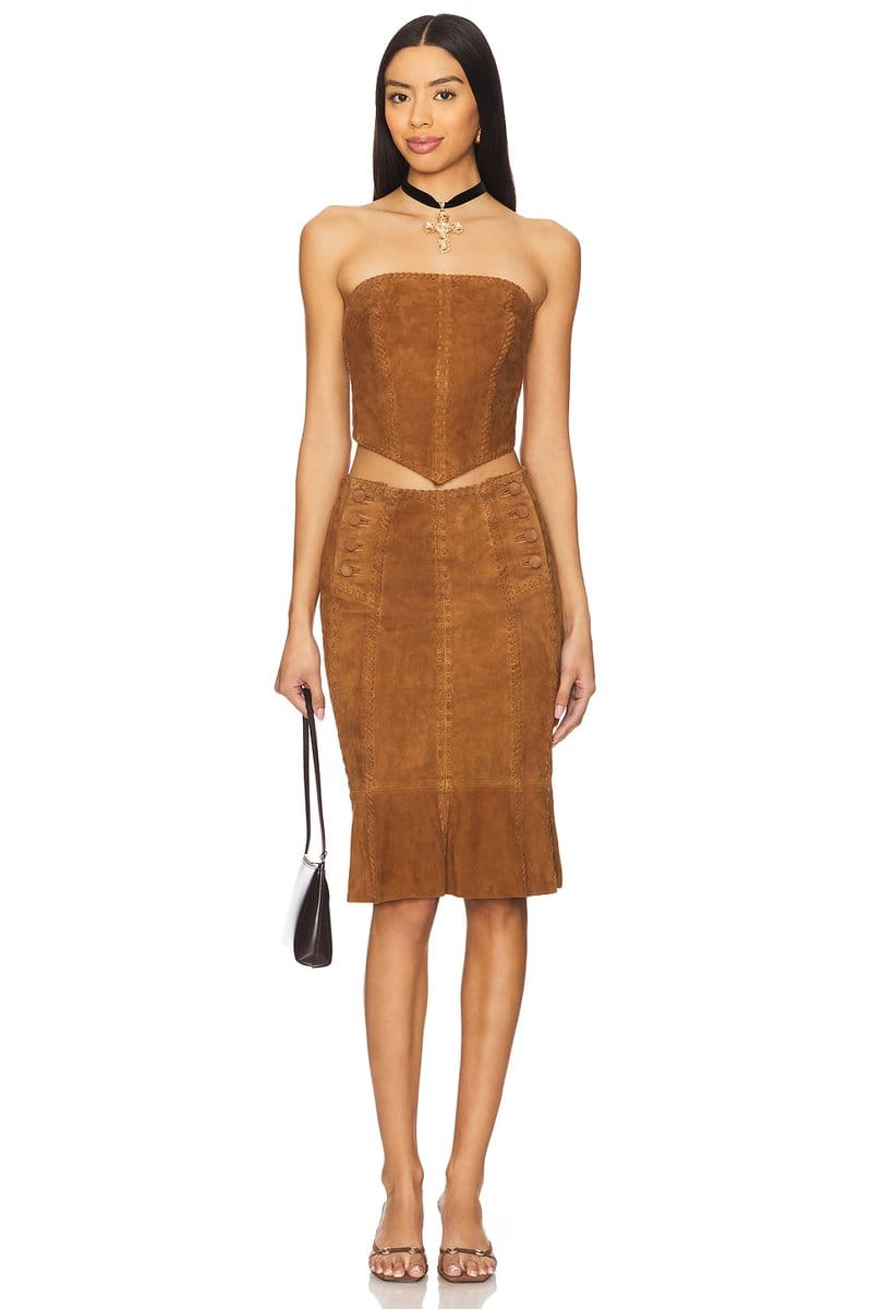 revolve Handkerchief Leather Top - 4