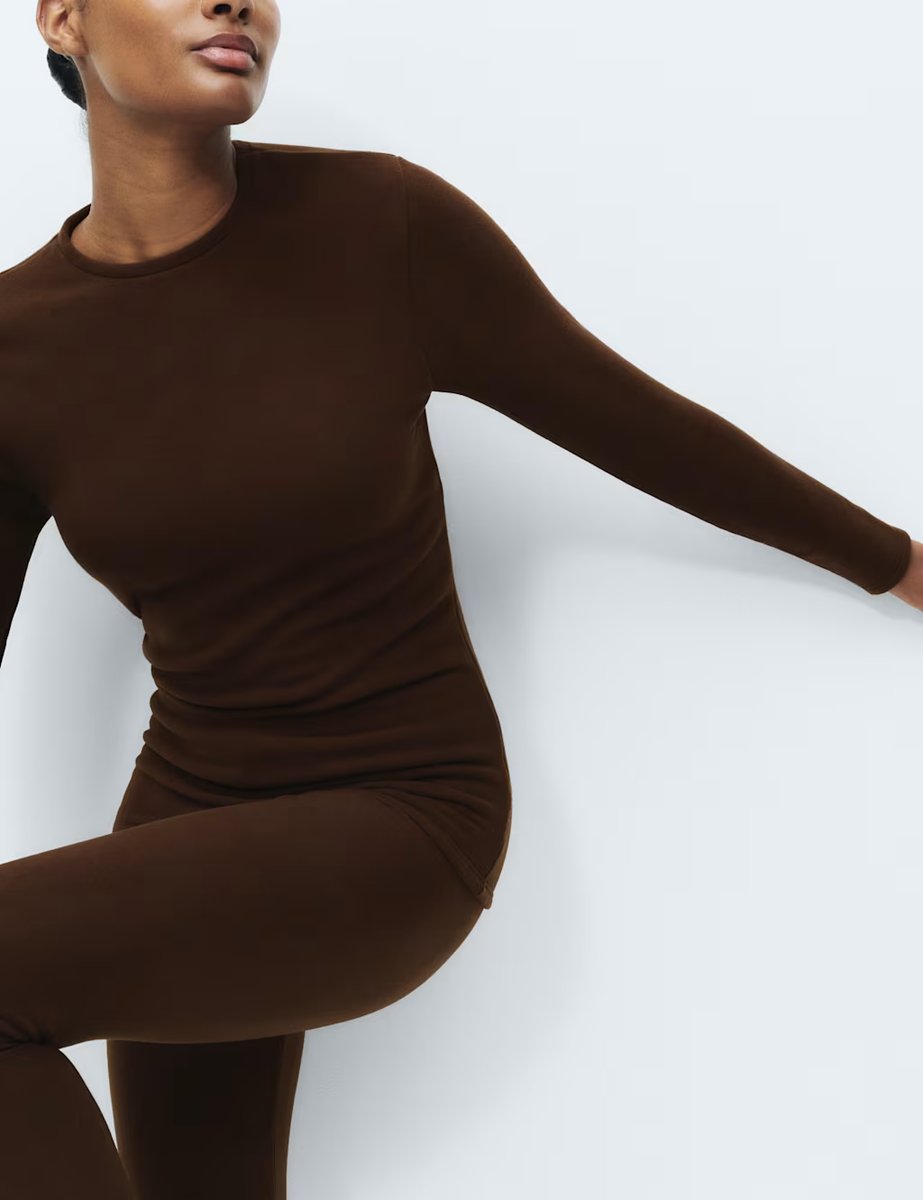 Marks & Spencer M&S Heatgen™ Maximum Thermal Fleece Top Dark Chocolate - 4