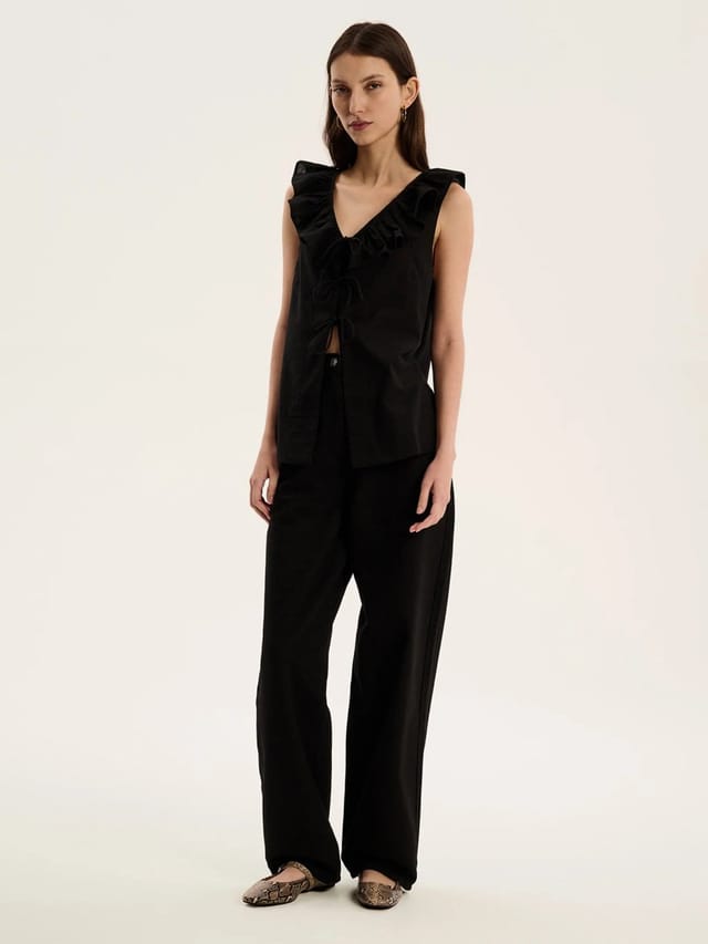 OMNES Rachael Top in Black - 2