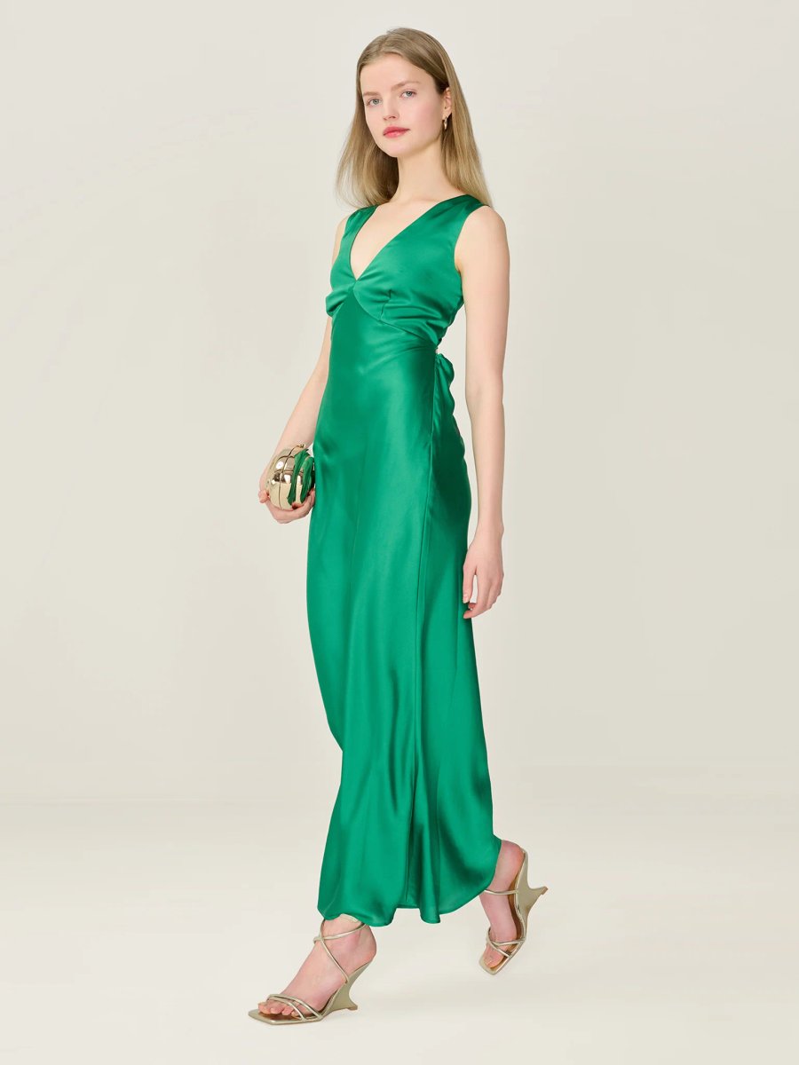 OMNES Nova Dress in Emerald Green - 4