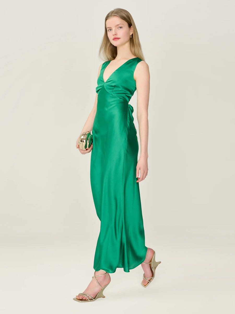 OMNES Nova Dress in Emerald Green - 4