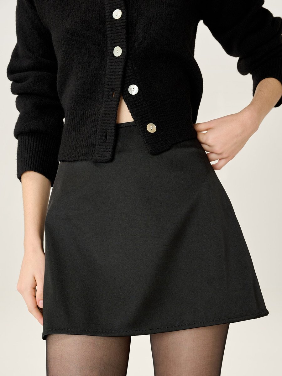 OMNES Patty Skirt in Black - 2