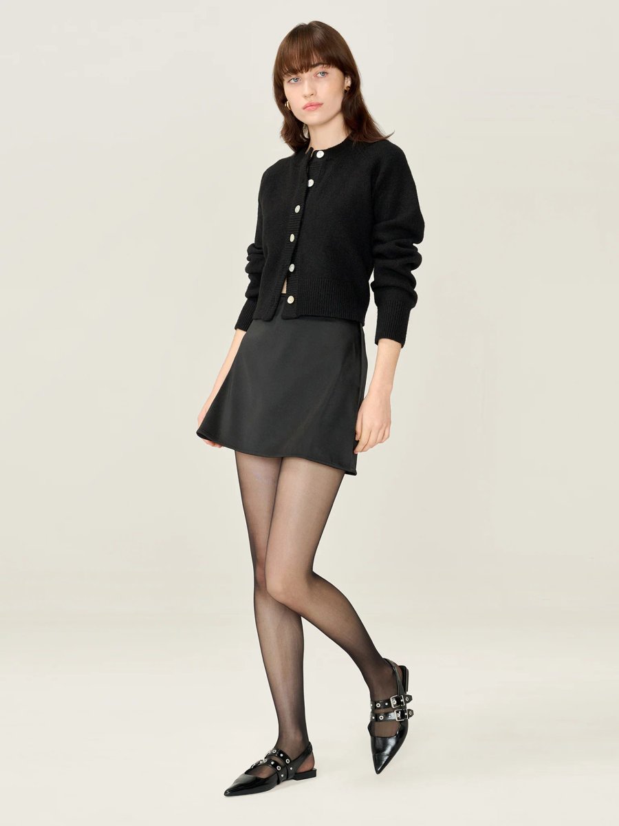 OMNES Patty Skirt in Black - 3