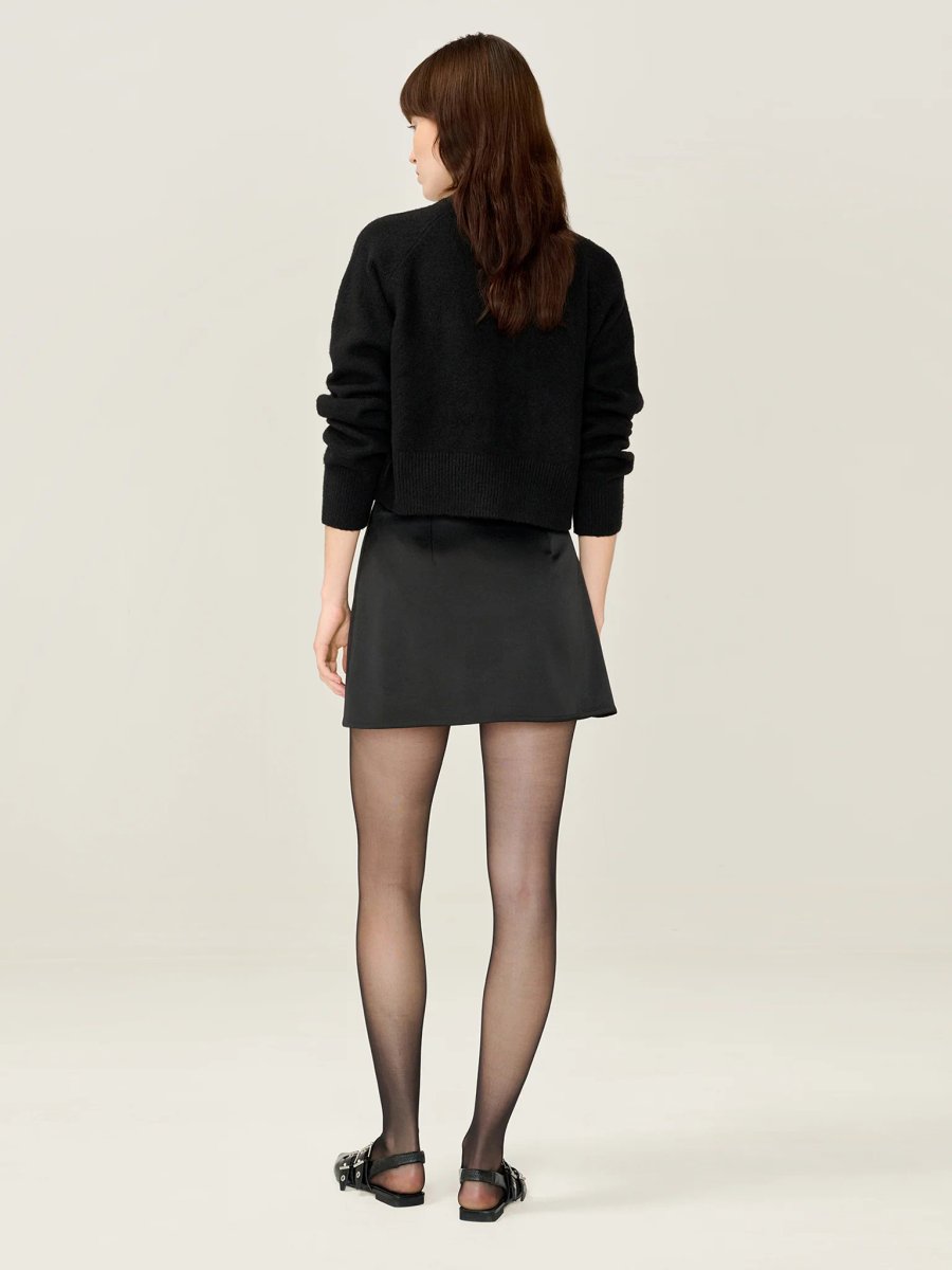 OMNES Patty Skirt in Black - 4