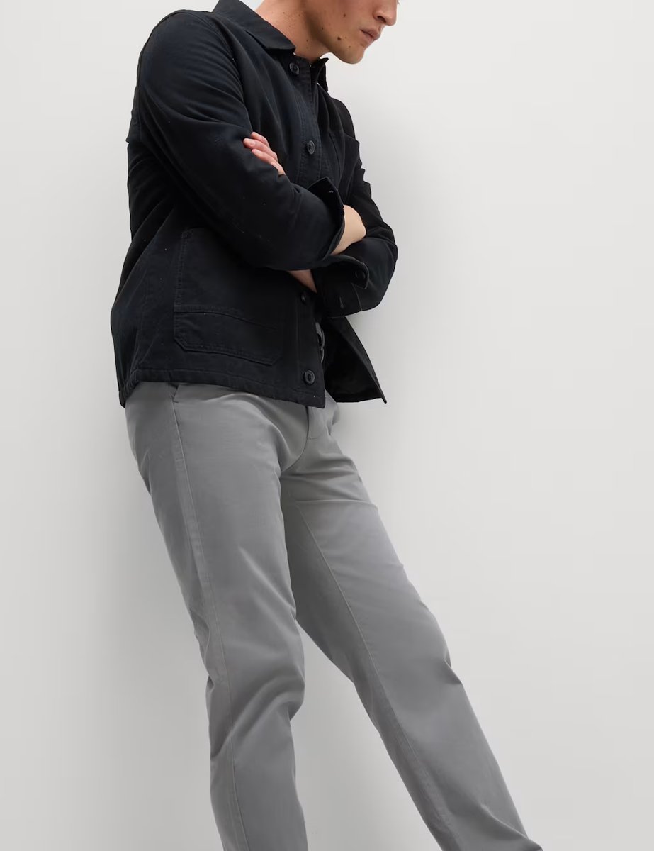 Marks & Spencer M&S 2 Pack Elasticated Waist Stretch Chinos Ash Grey - 3