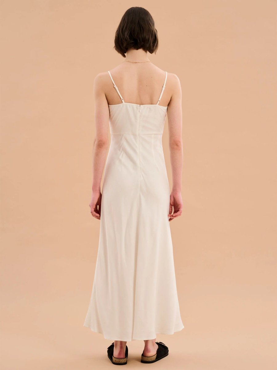 OMNES Blossom Strappy Dress in White - 2