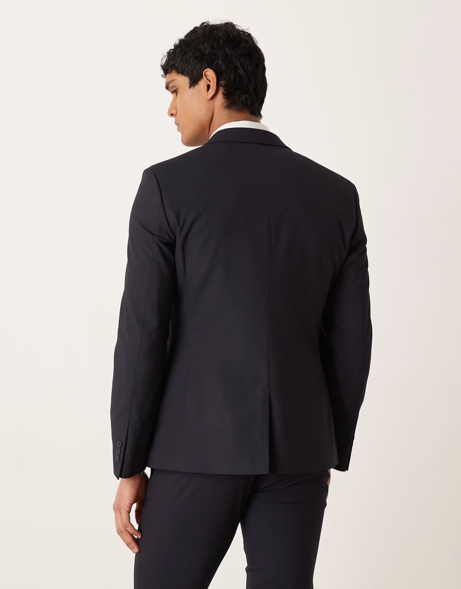 ASOS ASOS DESIGN skinny suit jacket in navy - 3