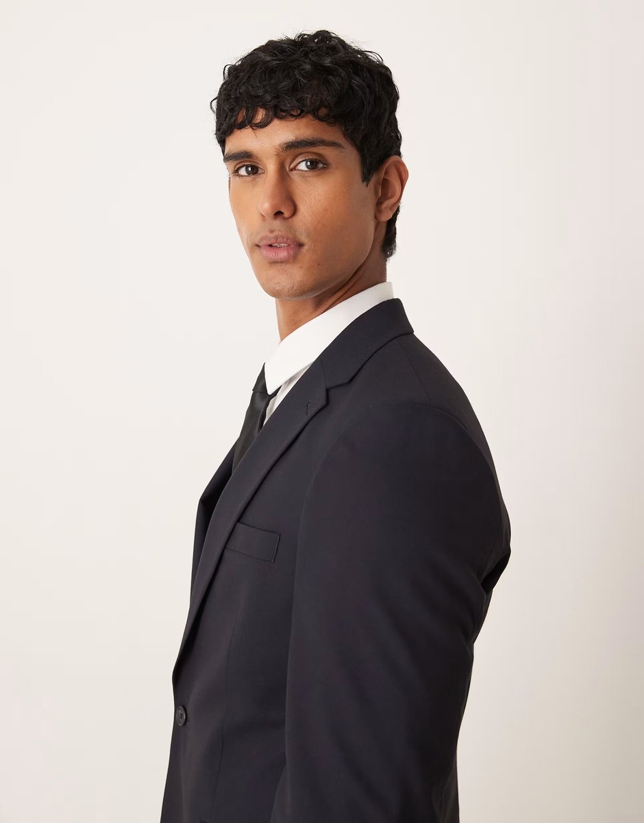 ASOS ASOS DESIGN skinny suit jacket in navy - 4