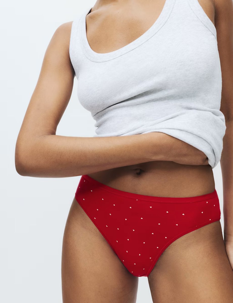 Marks & Spencer M&S 5pk Cotton Modal High Leg Knickers Red Mix - 2