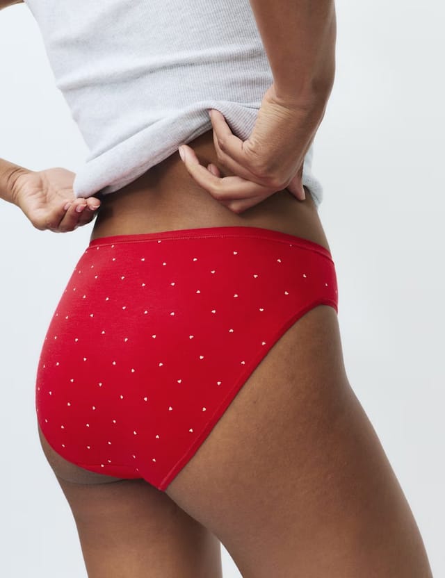 Marks & Spencer M&S 5pk Cotton Modal High Leg Knickers Red Mix - 3